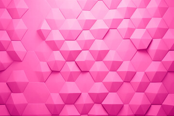 Obraz premium Bright Pink Relief Geometric Pattern