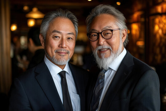Business Partners Smiling at a Casual Gathering 