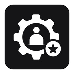 User Star Rating Icon, Performance Evaluation, Customer Feedback Symbol