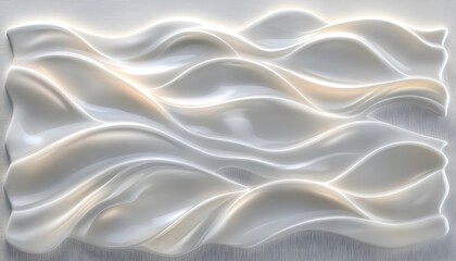 Obraz premium Abstract White Wave Panel Design