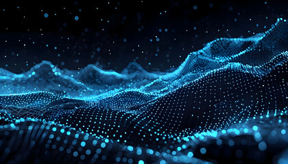 Data technology background. Abstract background. Connecting dots and lines on dark background. 3D rendering. 4k.