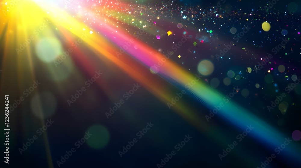 Poster captivating cosmic radiance mesmerizing interstellar lights and ethereal particle bursts against a l