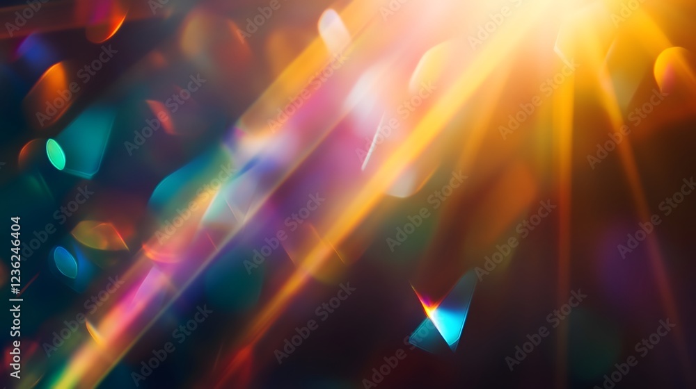 Leinwandbilder dazzling abstract light beams and rays creating a captivating display of vibrant iridescent colors d