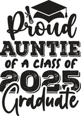 Proud Graduation of 2025 T-shirt vector