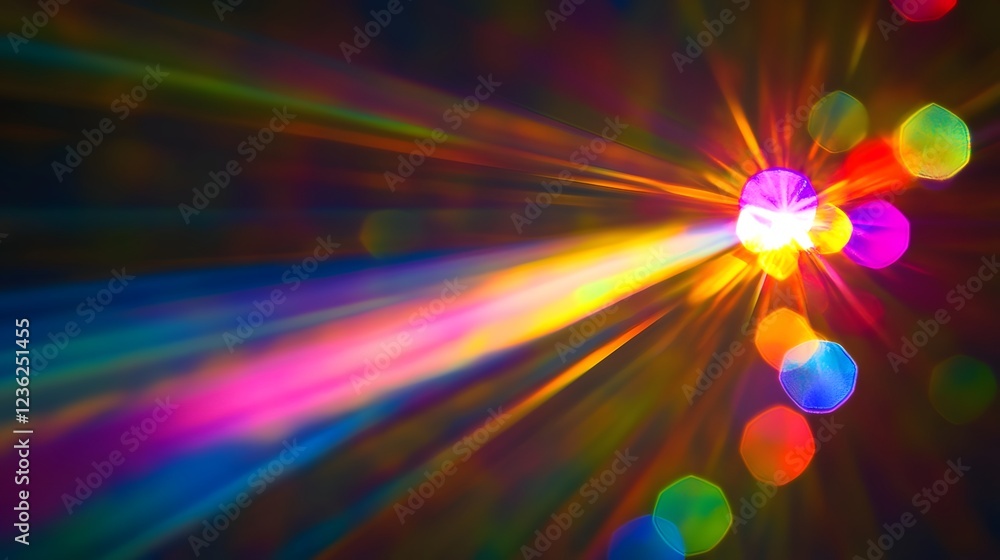 Aufkleber mesmerizing display of colorful light bursts radiating with prismatic energy and dazzling luminosity
