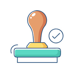 approval stamp icon, approval stamp vector illustration-simple illustration of approval stamp, perfect for approval stamp logos and icons