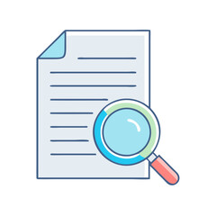 document with magnifier icon, document with magnifier vector illustration-simple illustration of document with magnifier, perfect for document with magnifier logos and icons