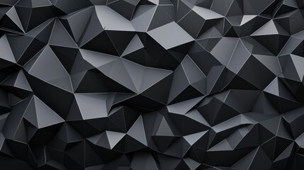 Abstract Dark Grey Triangular Geometric Background