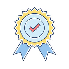 quality badge icon, quality badge vector illustration-simple illustration of quality badge, perfect for quality badge logos and icons