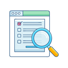 search results icon, search results vector illustration-simple illustration of search results, perfect for search results logos and icons