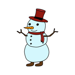 Cartoon Winter Clipart: Hand-drawn Winter Clipart: Colorful Winter Doodles