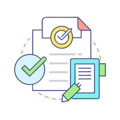 task completed icon, task completed vector illustration-simple illustration of task completed, perfect for task completed logos and icons
