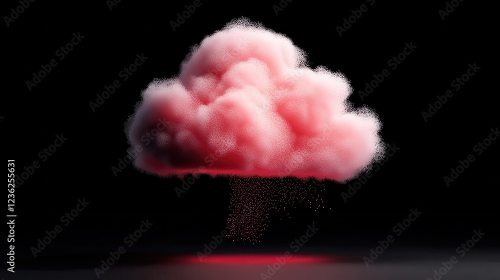 Poster secure cloud storage concept with radiant technical design and explosive burst background futuristic