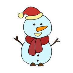 Doodle Winter Clipart: Cartoon Winter Clipart: Colorful Kawaii Winter Clipart