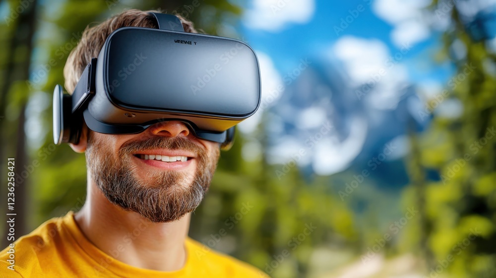 Poster virtual reality gaming integrated into an educational setting for immersive learning training and of
