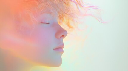 Ethereal Portrait with Warm Honeyed Light and Graceful Outlines