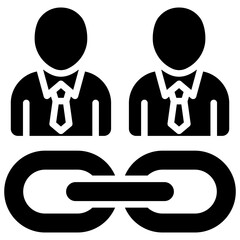 Relation Human Resource and Employment Icon Glyph Vector Design