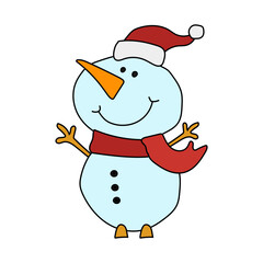 Hand-drawn Winter Clipart: Doodle Winter Clipart: Colorful Winter Vector Graphics