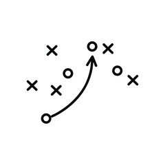 Strategy, football icon. Simple line, outline vector elements of soccer for and website or mobile application