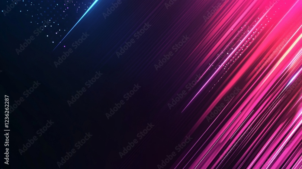 Poster vibrant abstract background with neon lights and dynamic lines