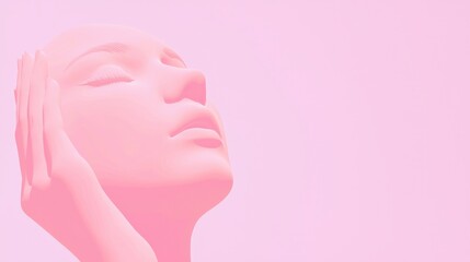 Soft and Subdued Pink Color Palette with Graceful Figure