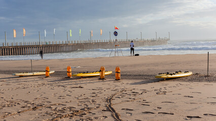 Lifeguard Rescue Boards Buoys Beach Ocean Pier