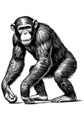Fototapeta premium Chimpanzee Vector File