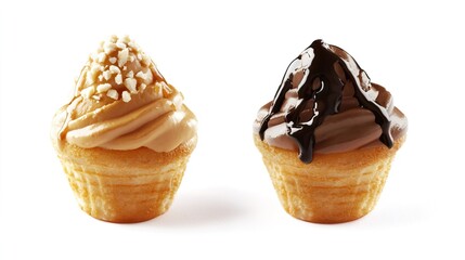 Delicious Mini Cupcakes with Creamy Frosting and Toppings