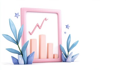 Stylized icon or symbol representing data analytics financial reporting and business performance tracking  Concept of market insights strategy planning