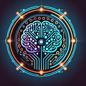 Futuristic AI & Growth Mindset Logo