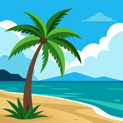 palm tree on the beach