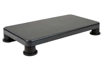 Black plastic aerobic step isolated with transparent background