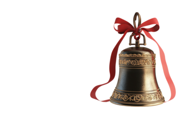 A Traditional Bell for St David's Day Celebrations Isolated On Transparent Background.