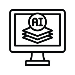 Stack Developer line icon, vector, pixel perfect, illustrator file 
