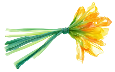 A St David's Day Leek Representing Welsh Heritage Isolated On Transparent Background.