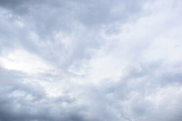 Obraz premium blue sky and white cloud background, cloudy in rainny season