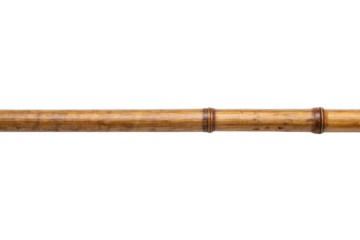 Long bamboo rod isolated with transparent background