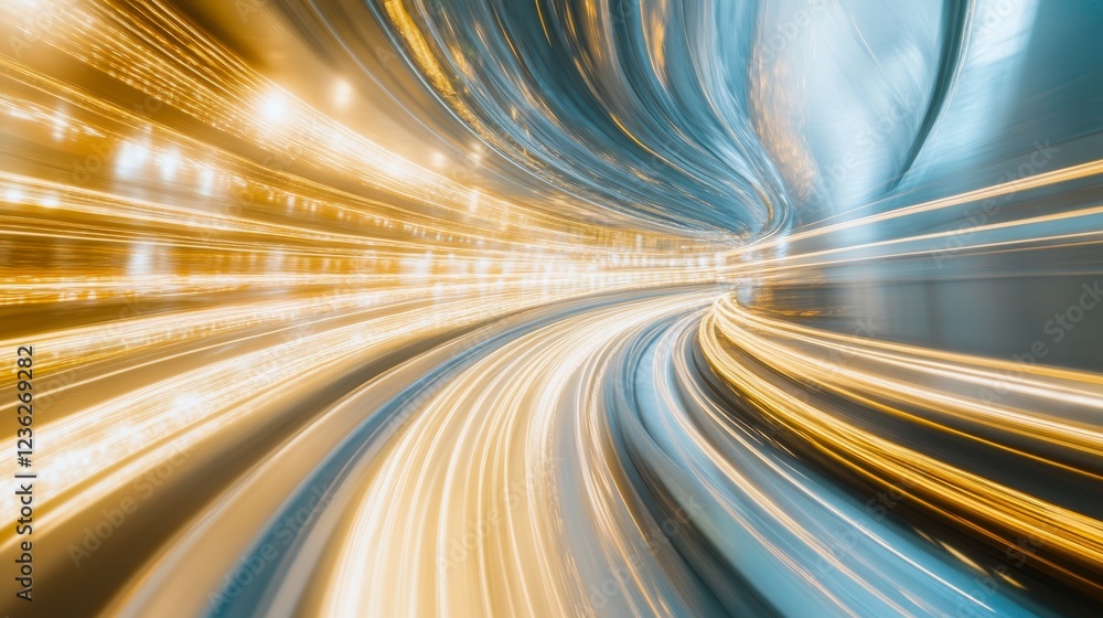Poster abstract light trails in motion creating dynamic background effect