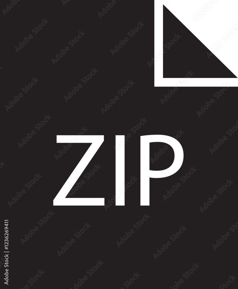 Poster file icon. format of document on computer flat symbol. zip file sign. audio extension graphic multim