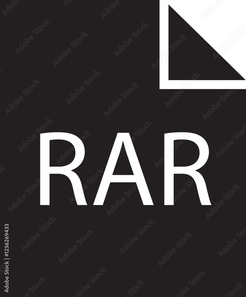 Poster file icon. format of document on computer flat symbol. rar file sign. audio extension graphic multim