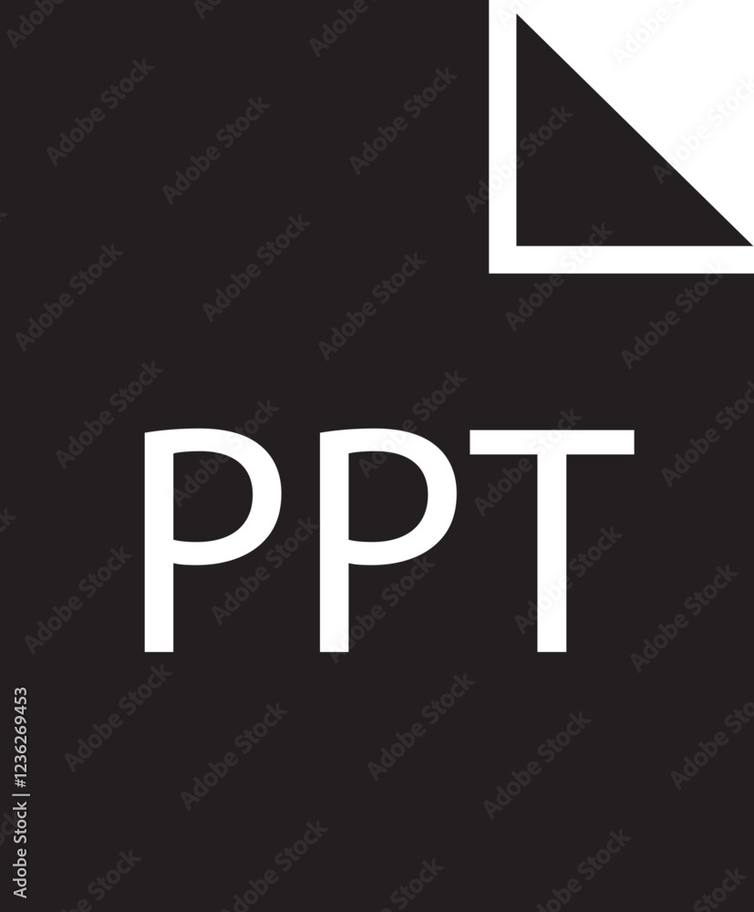 Poster file icon. format of document on computer flat symbol. ppt file sign. audio extension graphic multim