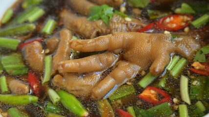 spicy chicken soup with chilli, Thai food