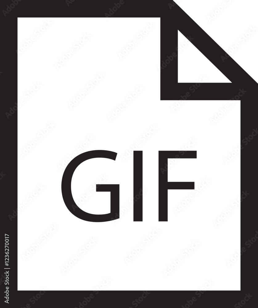 Poster file icon. format of document on computer outline symbol. gif file sign. audio extension graphic mul
