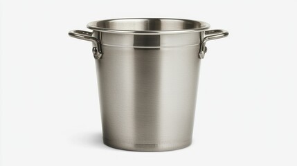 Stainless Steel Tank Metallic ice bucket on a white background
