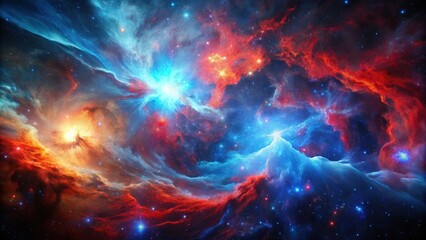 Fototapeta premium Nebulae of Cosmic Colors in Long Exposure