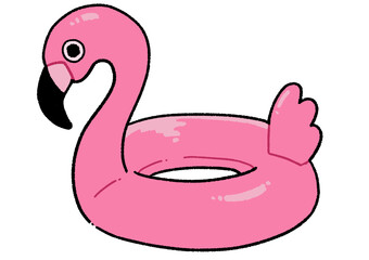 フラミンゴのうきわ