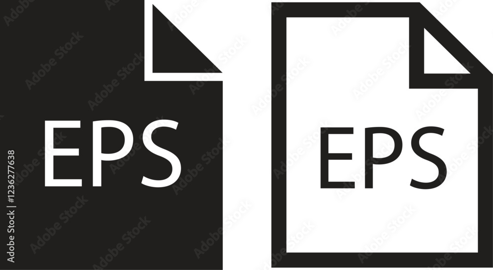 Poster file icons set. format of document on computer flat and line symbols. eps file signs. audio extensio