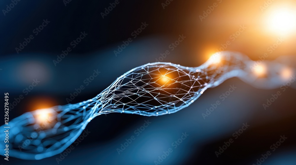 Aufkleber stunning digital artwork depicting a cyber network visualization showcasing a futuristic and secure 