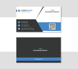 business card design . double sided business card template modern and clean style .