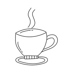 Kawaii Winter Clipart: Doodle Winter Clipart: Outline Cartoon Winter Clipart